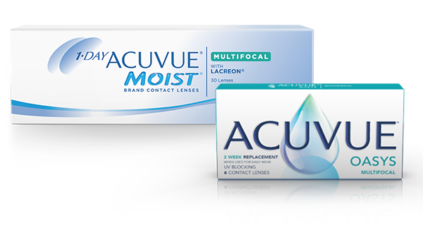 1-DAY ACUVUE® MOIST MULTIFOCAL with PUPIL OPTIMIZED DESIGN and ACUVUE® OASYS MULTIFOCAL with PUPIL OPTIMIZED DESIGN