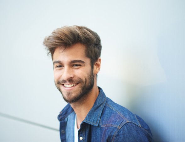 Man with confident smile image